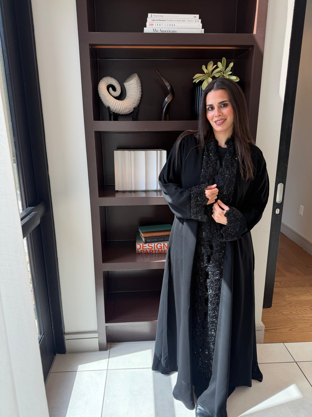 Black Embellished Luxury Abaya