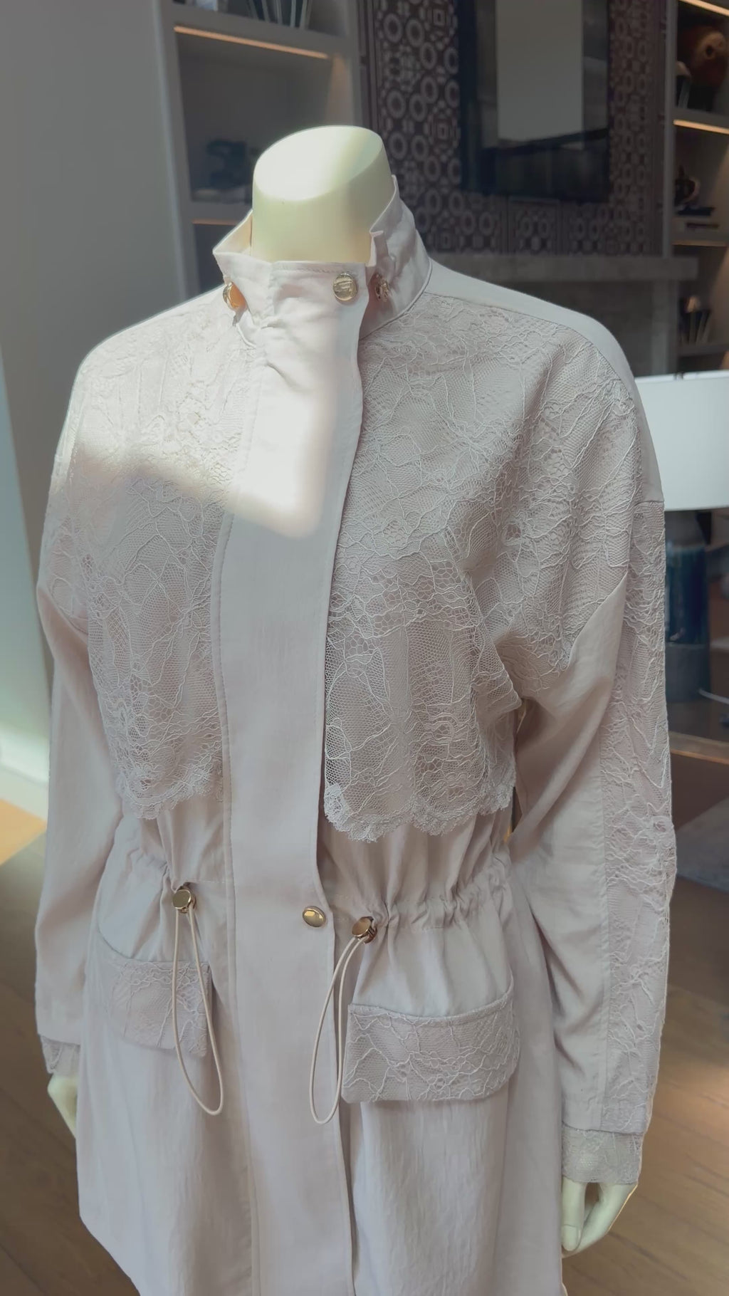Ivory Lace Utility Jacket